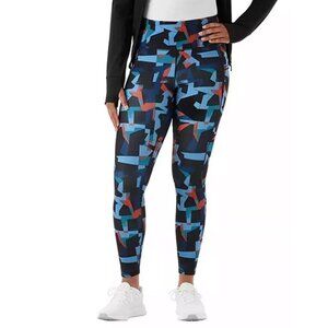 NWT Member's Mark Multi Color Geo Print Extra-Warm Leggings Women's L